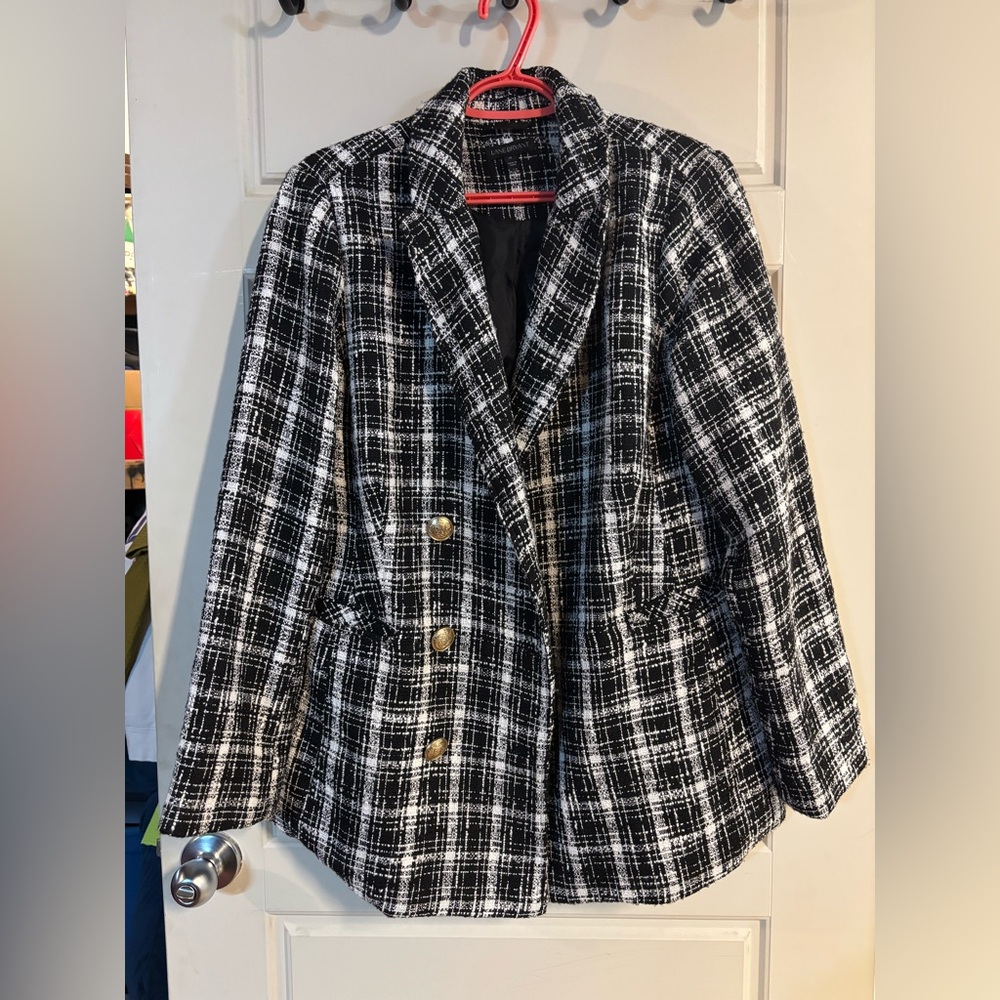 Lane Bryant Black and White Women's Blazer Jacket